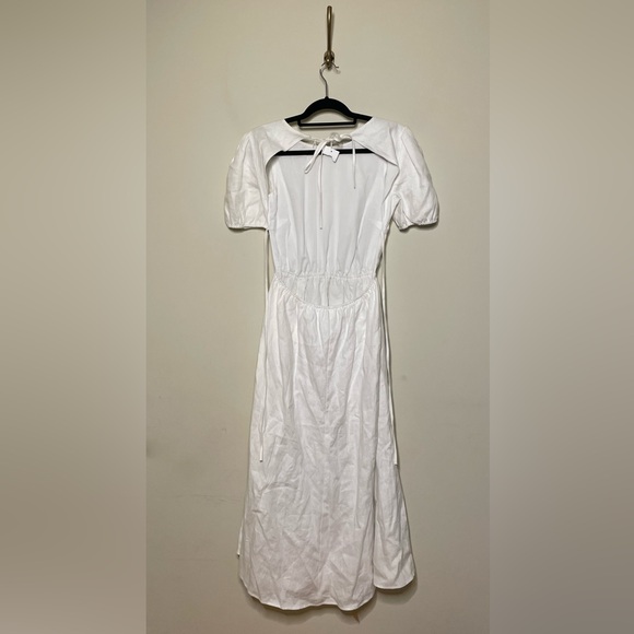 Reformation Anneliese Linen Dress in White - Picture 7 of 10